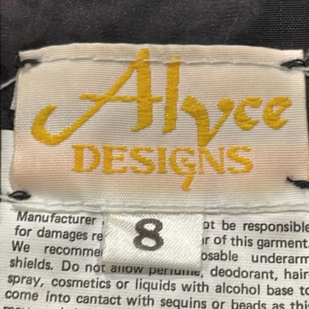 NWOT Alyce Designs Vintage Sequin Prom Party Beaded Dress. Size 8 M medium - Picture 12 of 14